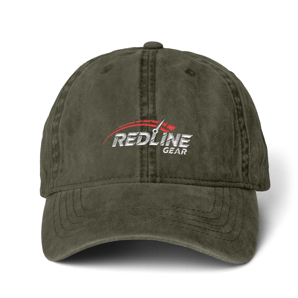 Redline Gear Distressed Dad Hat – Vintage Racing Cap