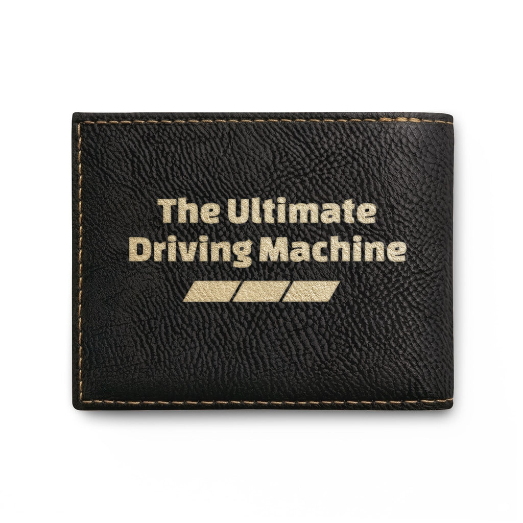 Leather Bi-Fold Wallet — 'The Ultimate Driving Machine' Racing M Logo