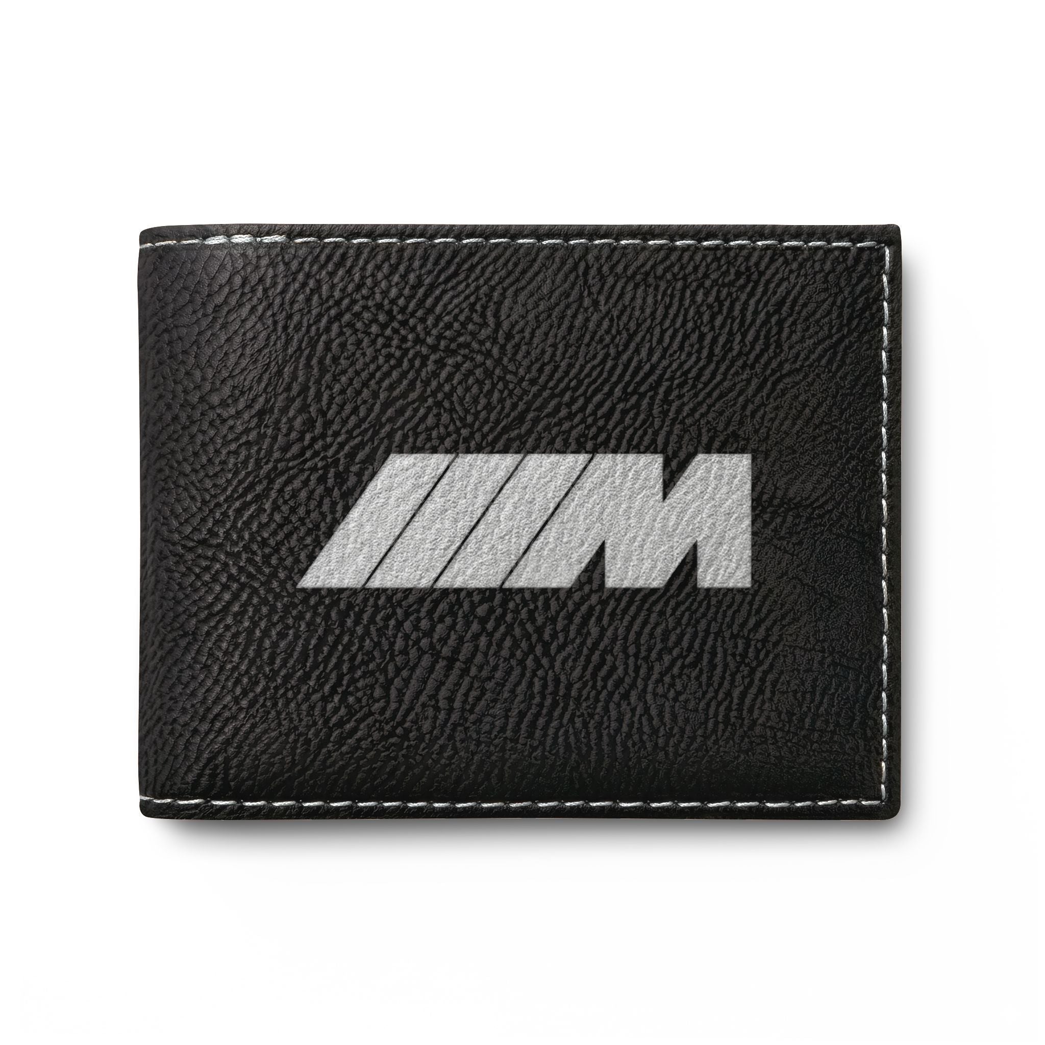 Leather Bi-Fold Wallet — 'The Ultimate Driving Machine' Racing M Logo