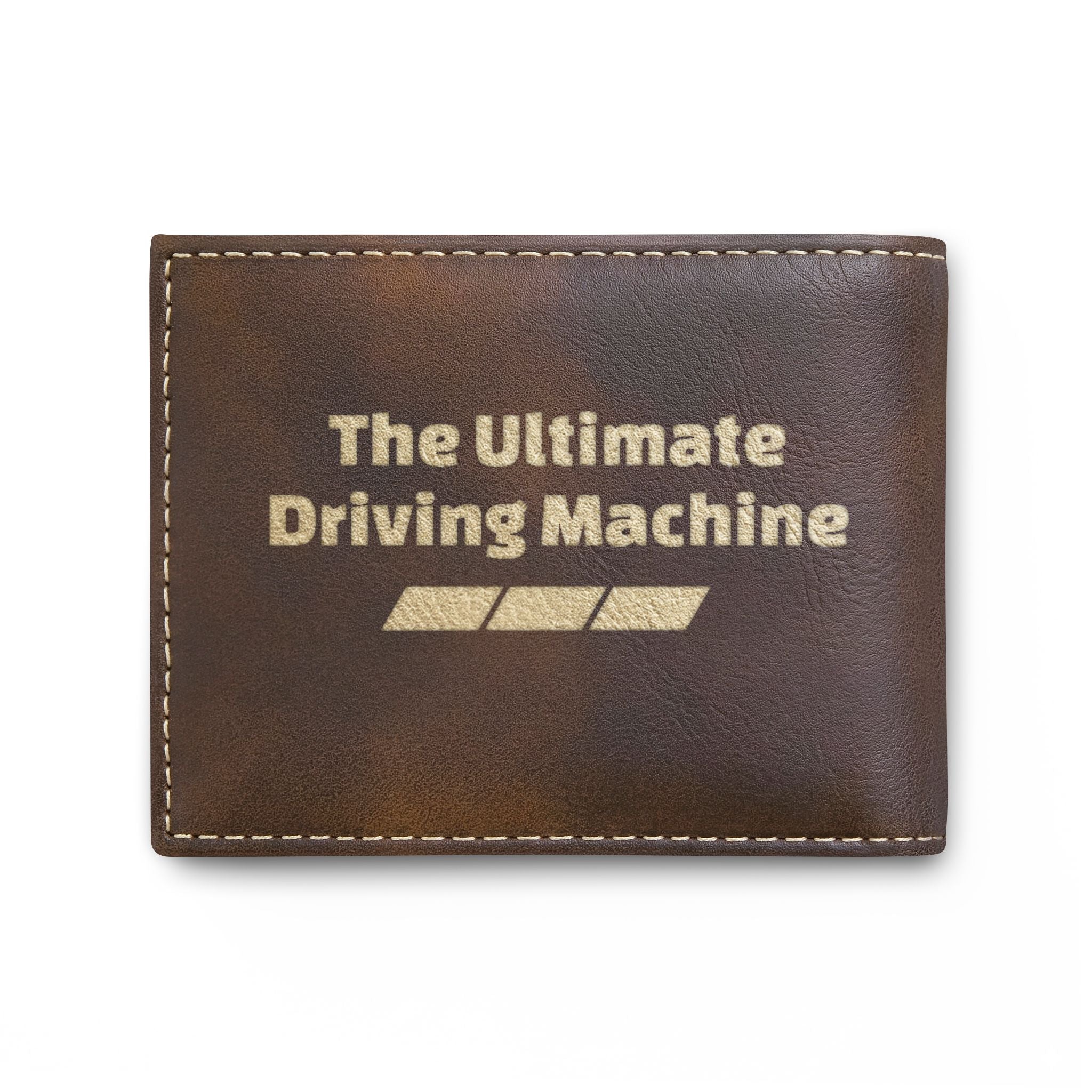 Leather Bi-Fold Wallet — 'The Ultimate Driving Machine' Racing M Logo