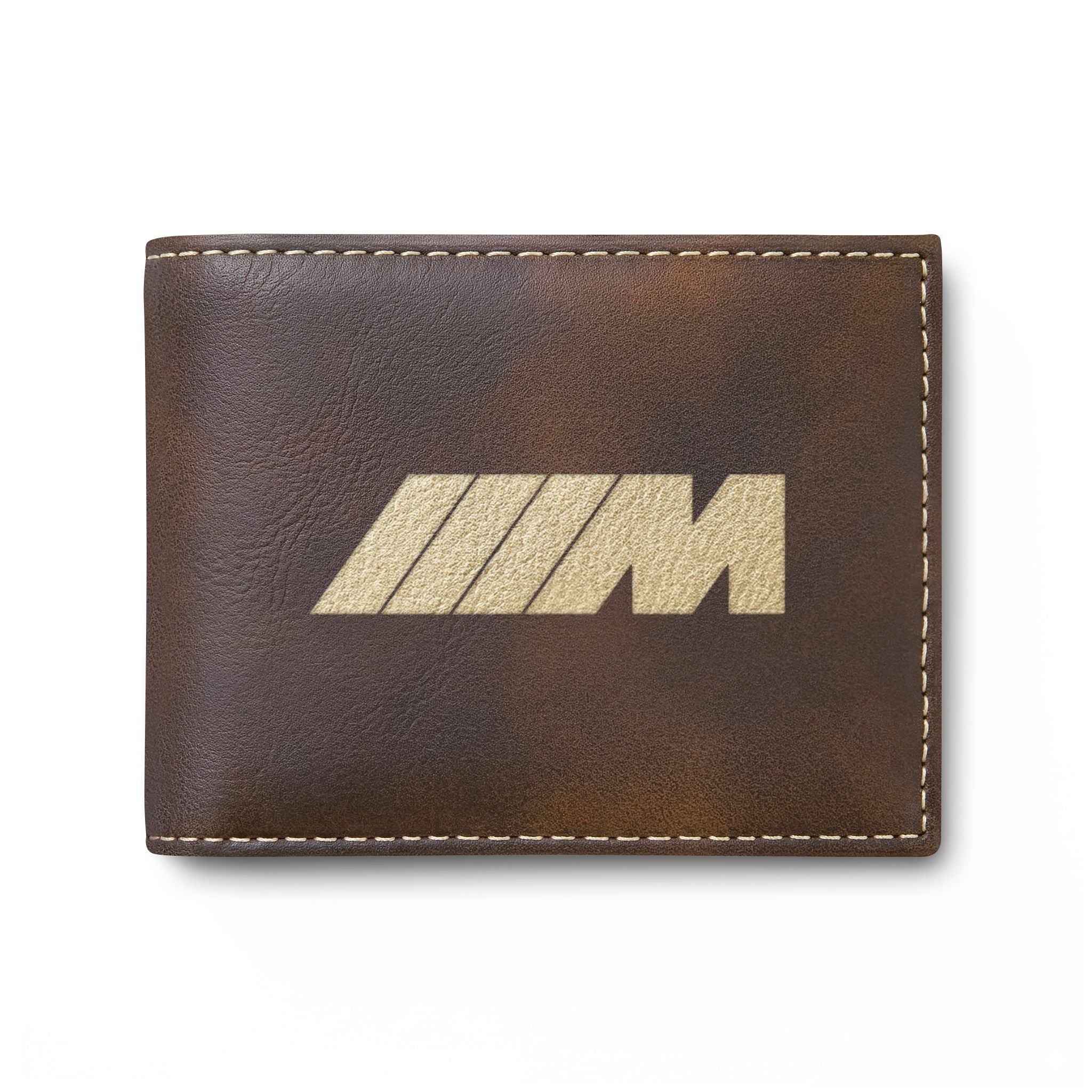 Leather Bi-Fold Wallet — 'The Ultimate Driving Machine' Racing M Logo