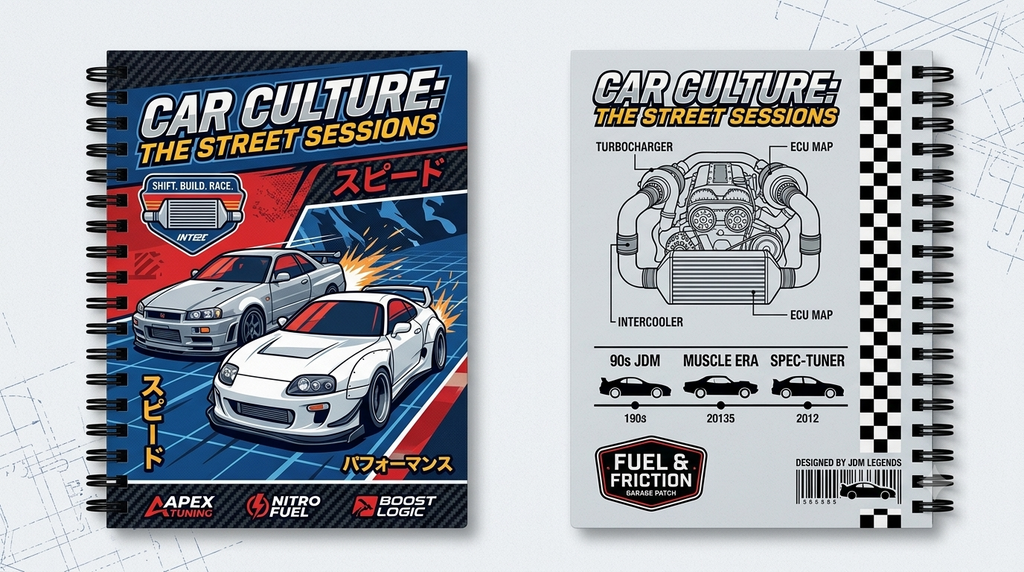 Car Culture Hardcover Journal — Street Sessions Racing Notebook
