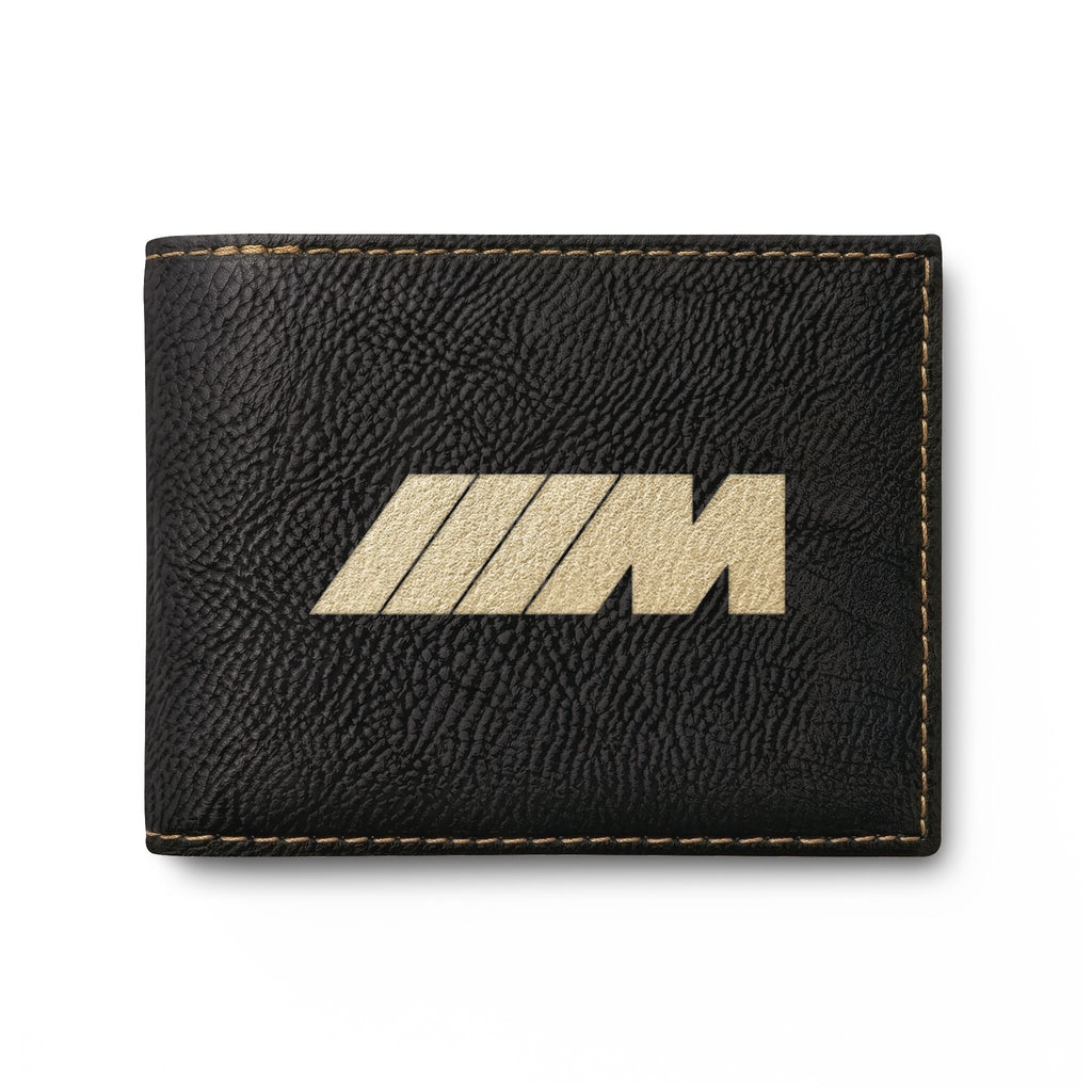 Leather Bi-Fold Wallet — 'The Ultimate Driving Machine' Racing M Logo